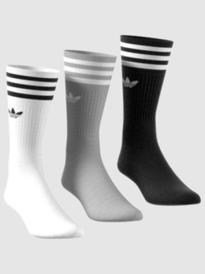 Adidas solid cheap crew socks black